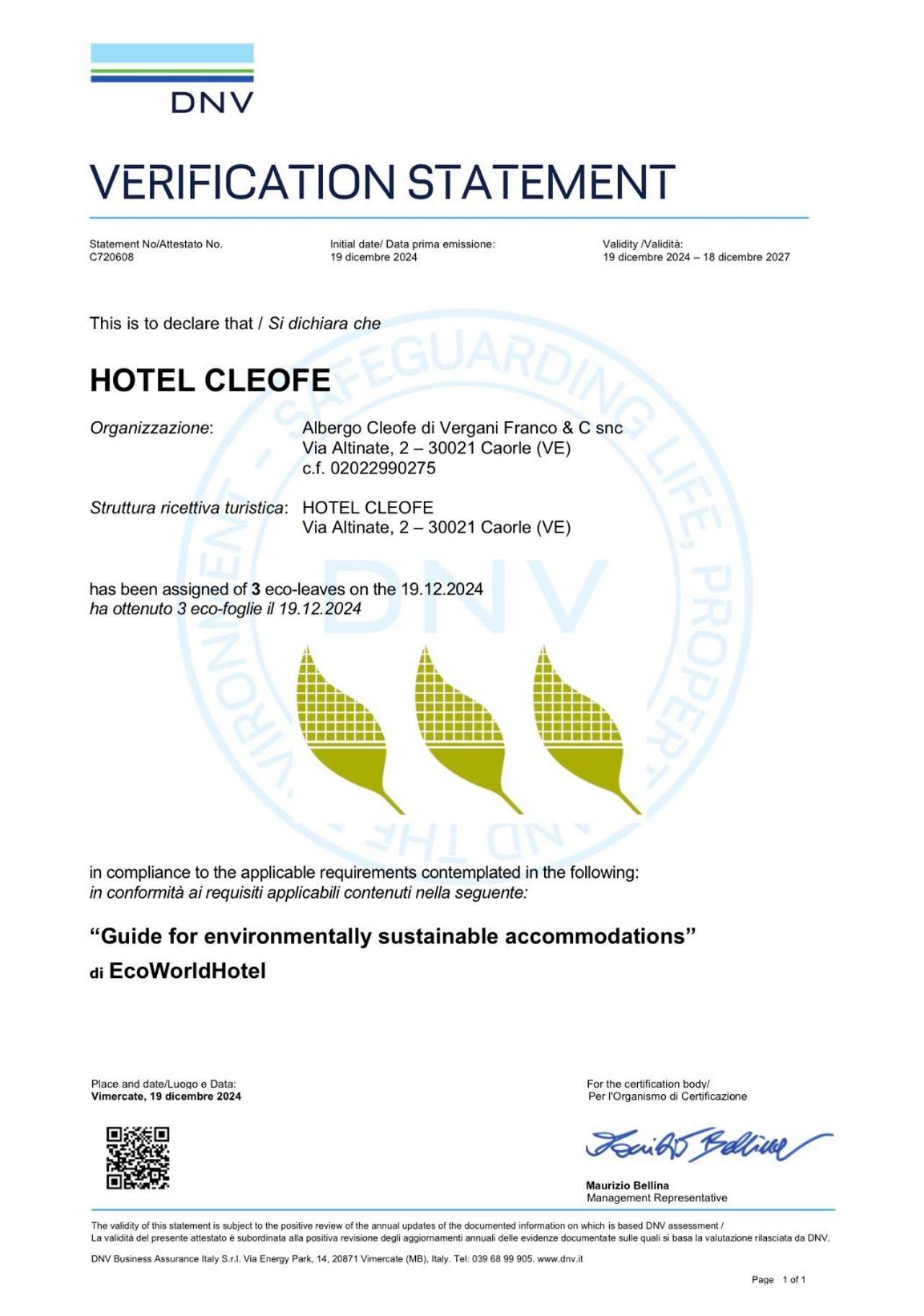 Eco Hotel Cleofe Caorle Exterior foto